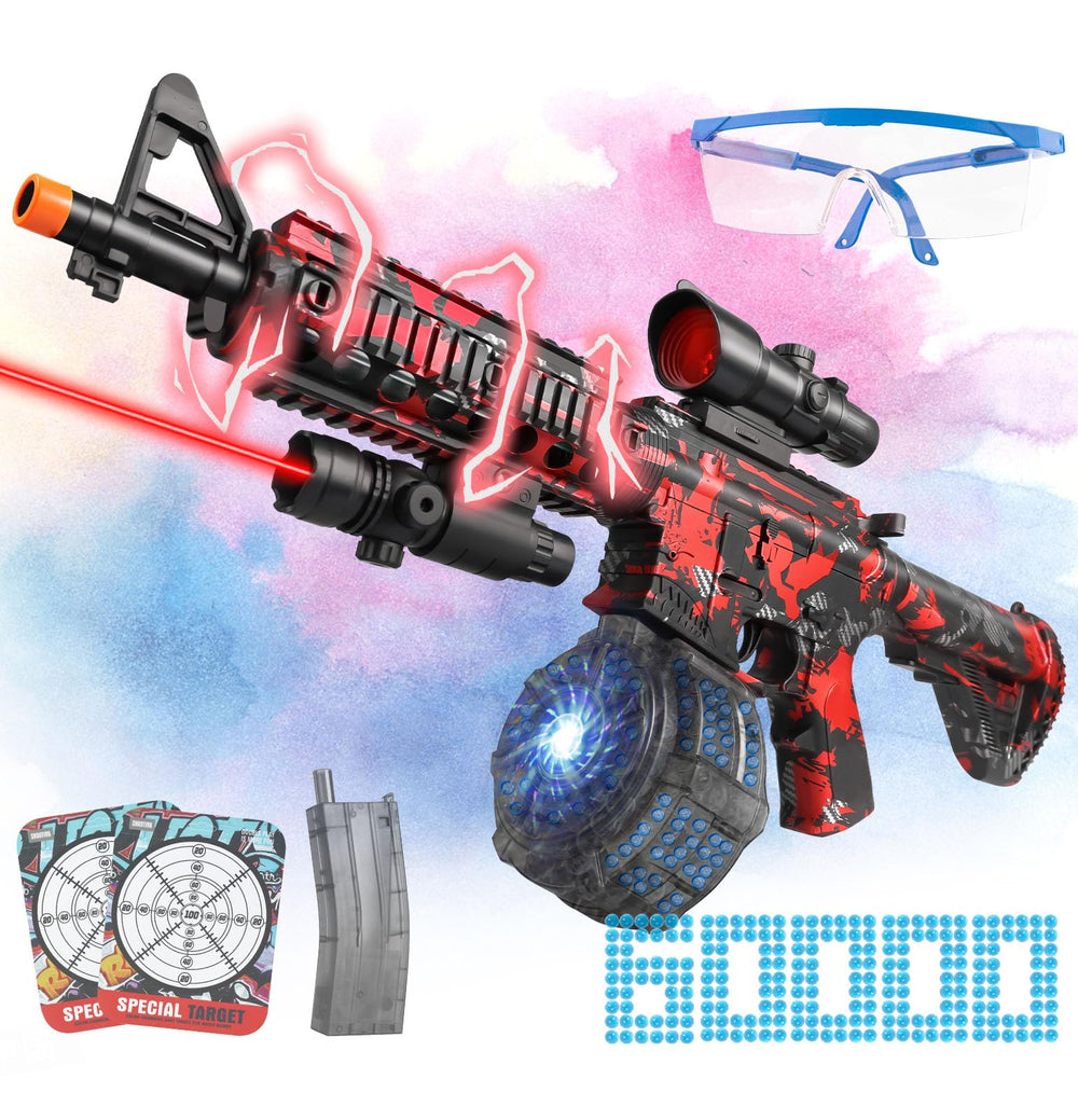 Herisona large electric gel splat blaster in automatic mode for rapid hits
