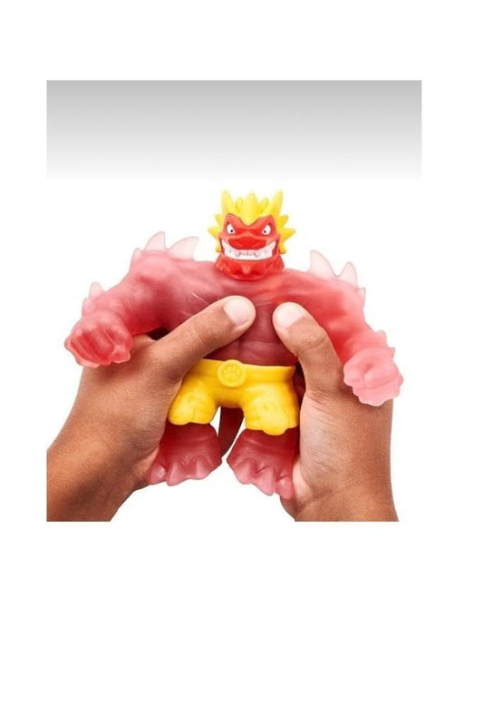 Heroes of Goo Jit Zu Blazagon core burst shows color-changing goo after squeezing