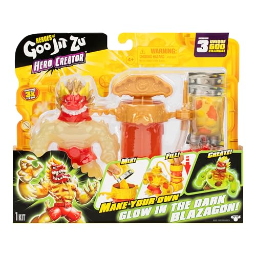 Heroes of Goo Jit Zu Blazagon pump-action floods the figure with goo for transformation.