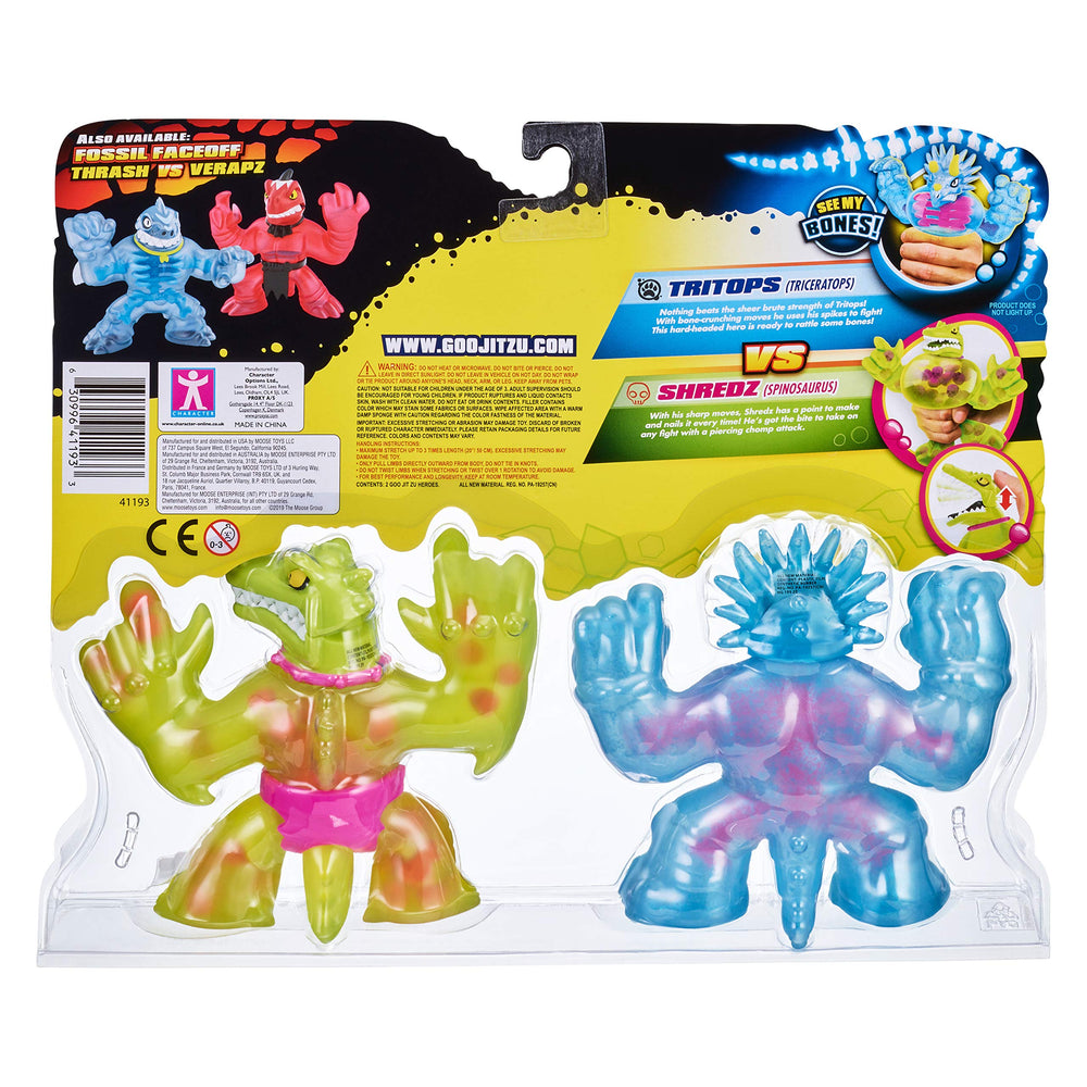 Box art highlighting Tritops vs Shredz in prehistoric battle.