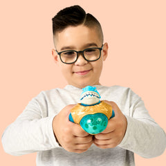 Squidor figure for imaginative underwater team play and squish