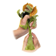 Dilophosaurus chomp action with opening jaws for interactive bites