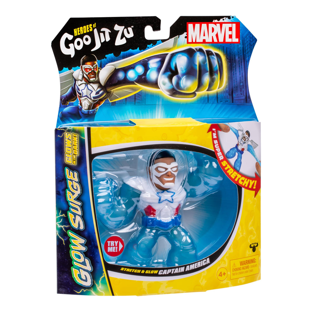 Bright packaging display of Glow Surge Sam Wilson target-ready for display