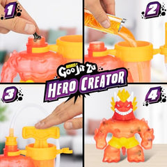 Goo pump action for easy filling and instant Blazagon transformation.