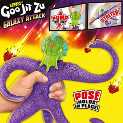 Imaginative space battle scene using Galaxy Attack figures with Orbitox