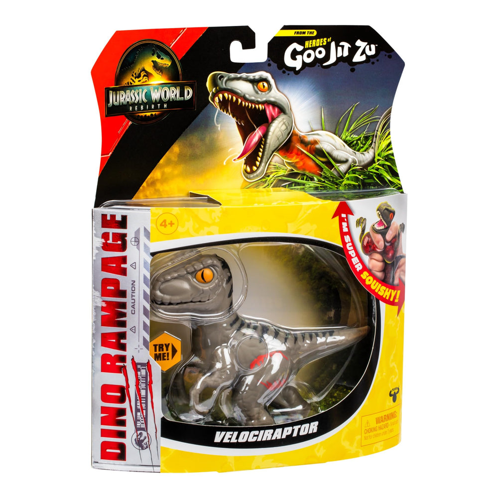 Heroes of Goo Jit Zu Jurassic World Rampage figure in collectible packaging.