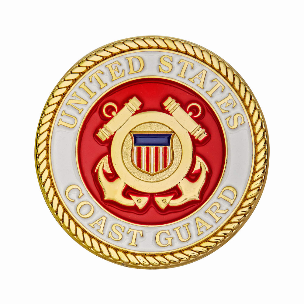 Hero's Valor Coast Guard Challenge Coin packaging shows protective presentation for gifting