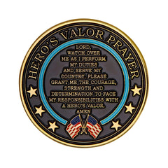 Hero's Valor Coast Guard Challenge Coin protective pouch keeps the keepsake safe