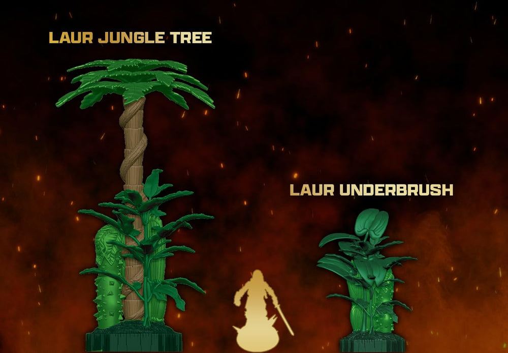 Heroscape Grove Laur's Edge underbrush adds dense terrain for tactical play.