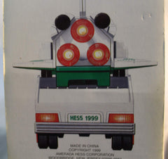 Hess 1999 packaging artwork image focuses on vintage branding for collector appeal.