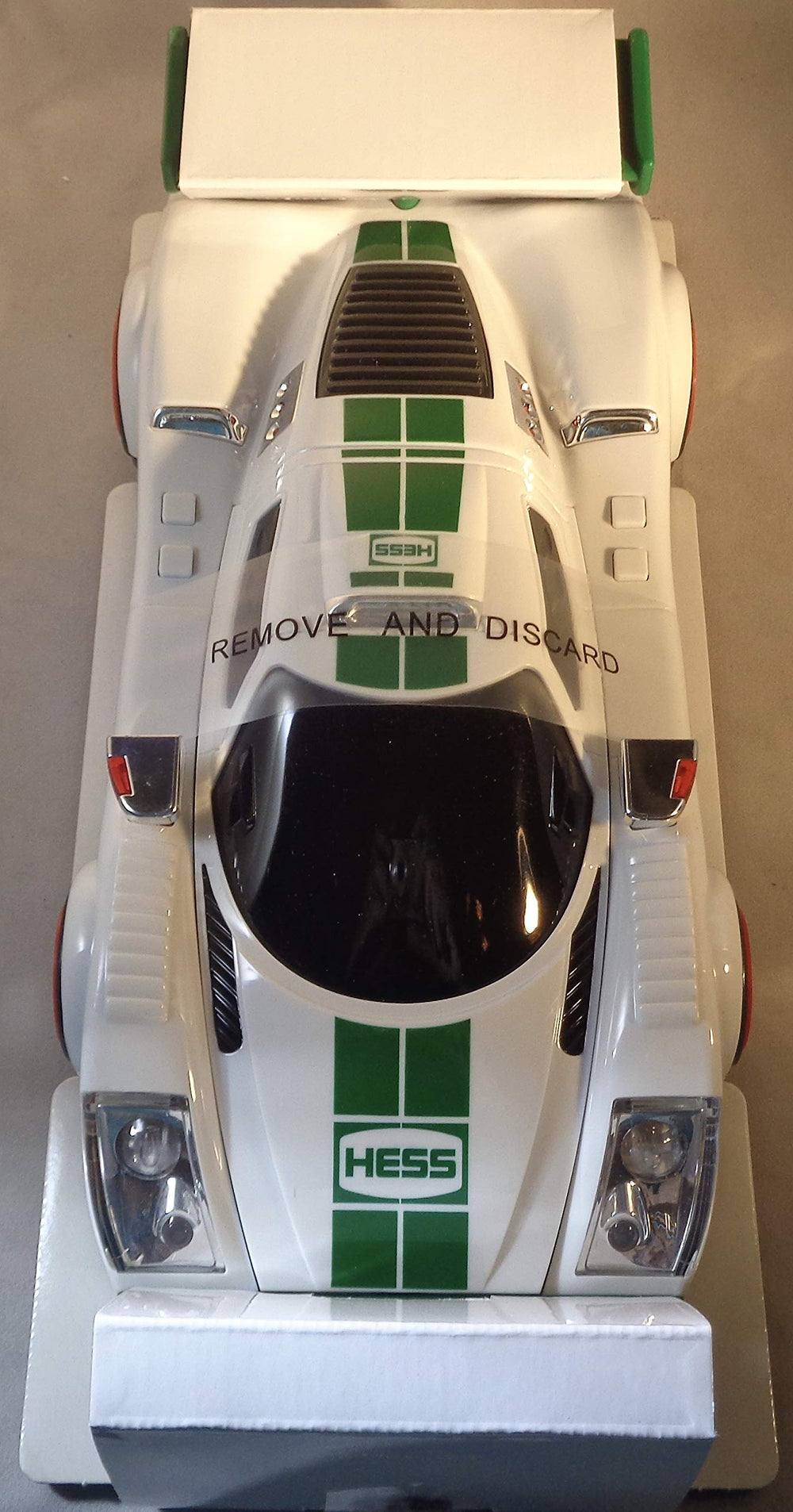 Hess 2009 Race Car and Racer canopy open reveals hidden cargo