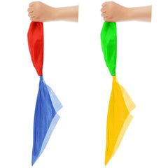 HESTYA change-color silk scarf red to blue, eye-catching street magic prop