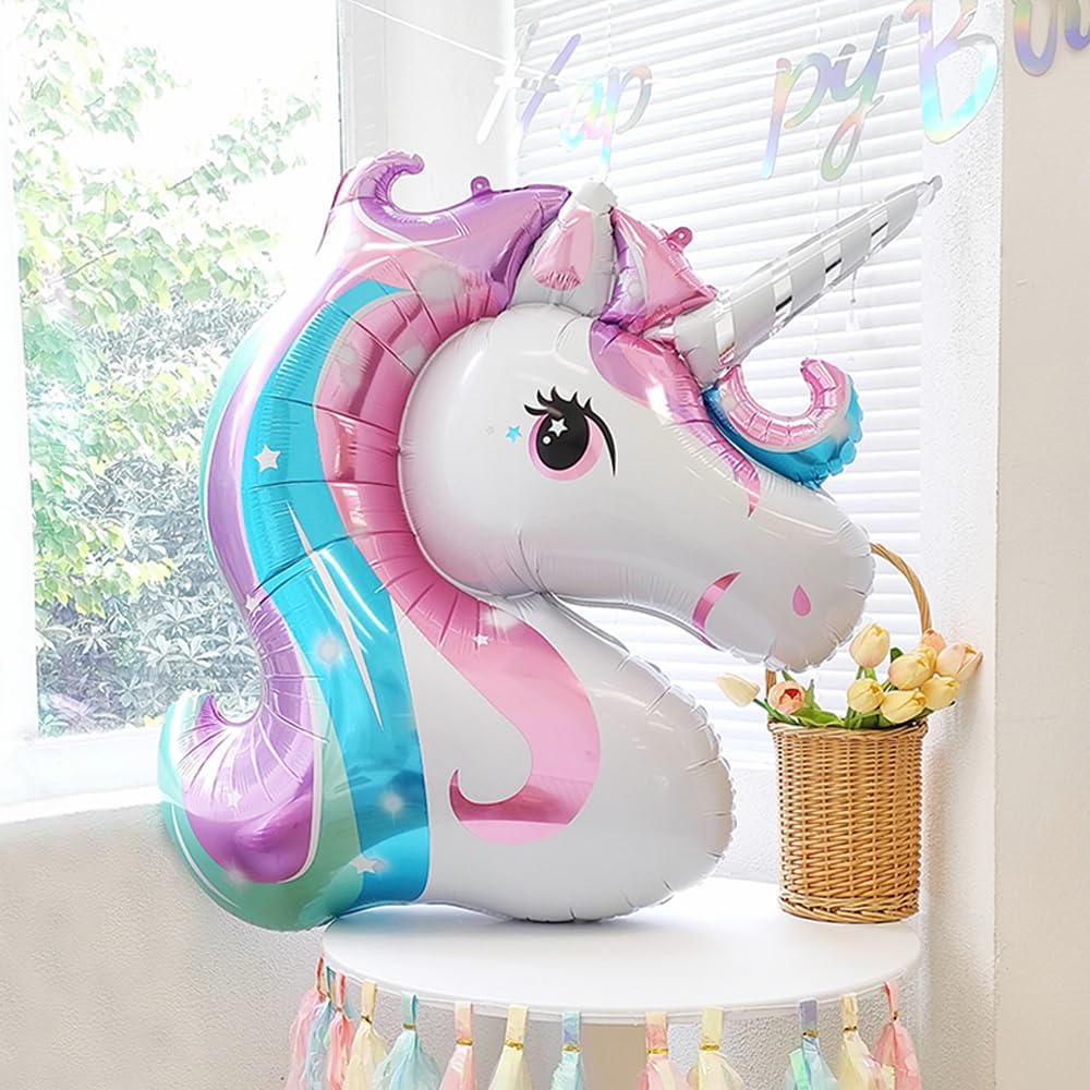 Heukikt unicorn balloon set number balloon for milestones