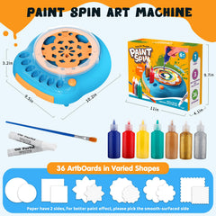 Metallic paints shimmer under light for eye-catching spin art effects