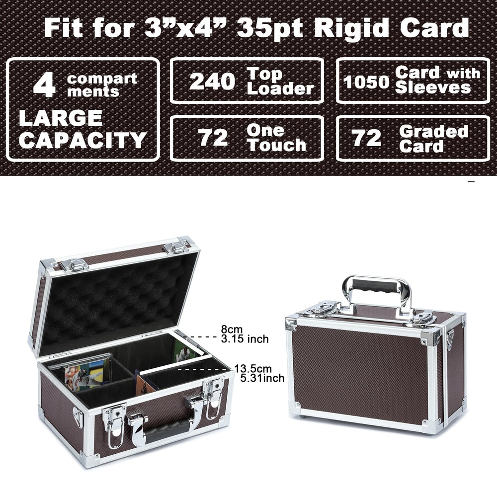 HEWEI WORKS large capacity case holds 240 3x4 toploaders for big collections