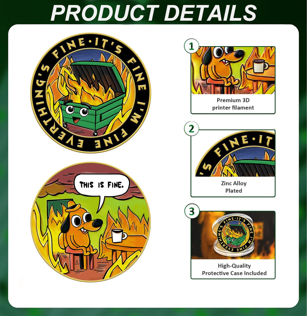 HEWJYDE 1.37-inch coin fits pockets and keychains