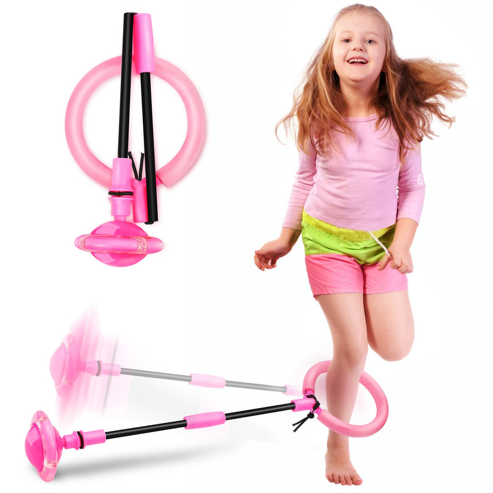 Hewog Skip Ball colorful flash wheel lights up for outdoor play