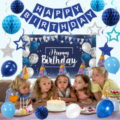 HEWUAUL blue circle dot garland adds cheerful texture for walls and photo ops.