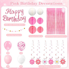 HEWUAUL pink curtain backdrop set creates a lush, reusable stage for celebrations.