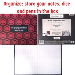 Erasable surface on Hexers board supports quick map changes during play.
