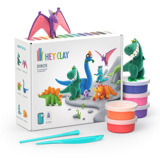 HEY CLAY 15 Cans Set colors close-up, vibrant palette sparks endless creative play