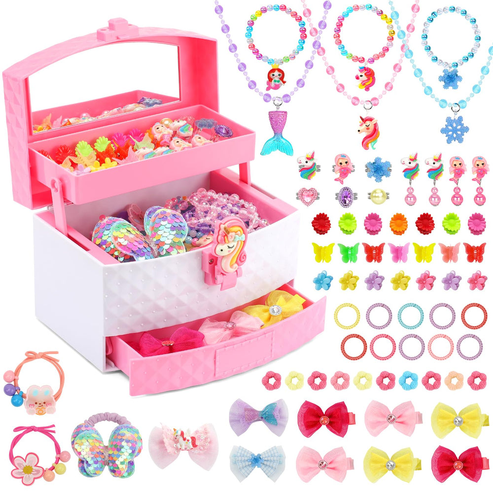 HEYDUOTON jewelry box with mirror for organized accessories