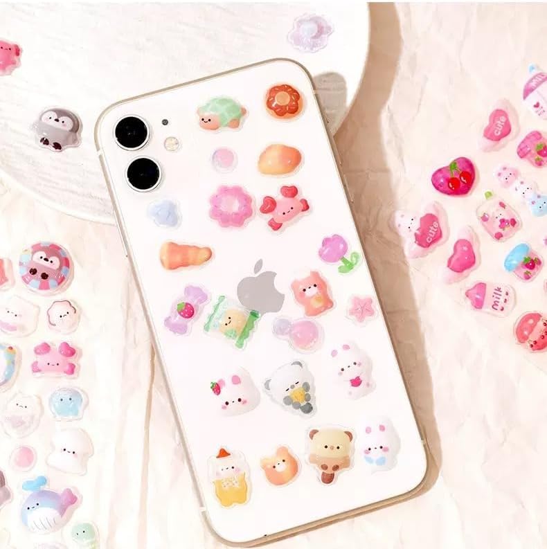 HEYFUMMAI 3D Puffy Stickers ideal for gift wrapping and cards.
