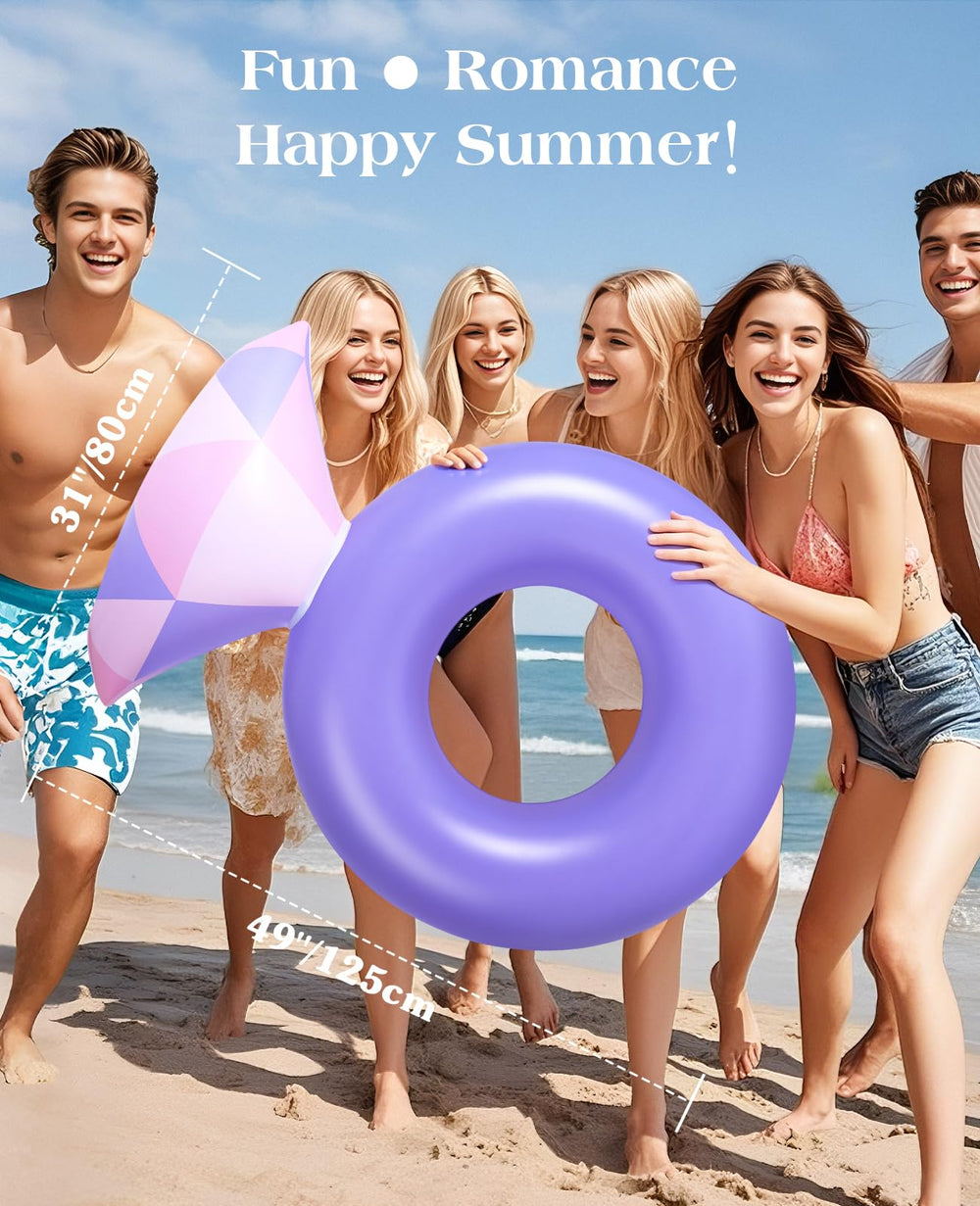 HeySplash 5x thicker PVC pool float enhances durability.