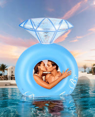 HeySplash bachelorette party float in blue for festive pool selfies