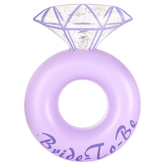 HeySplash diamond ring pool float enhances bridal photos and pool fun