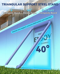 HeySplash Foldable Pool brackets and wood planks provide sturdy stability.