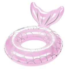 HeySplash mermaid tail swim ring in pink for playful pool fun and buoyant support