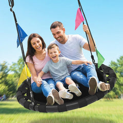HeyZoo 900 lb capacity swing supports kids and adults safely.