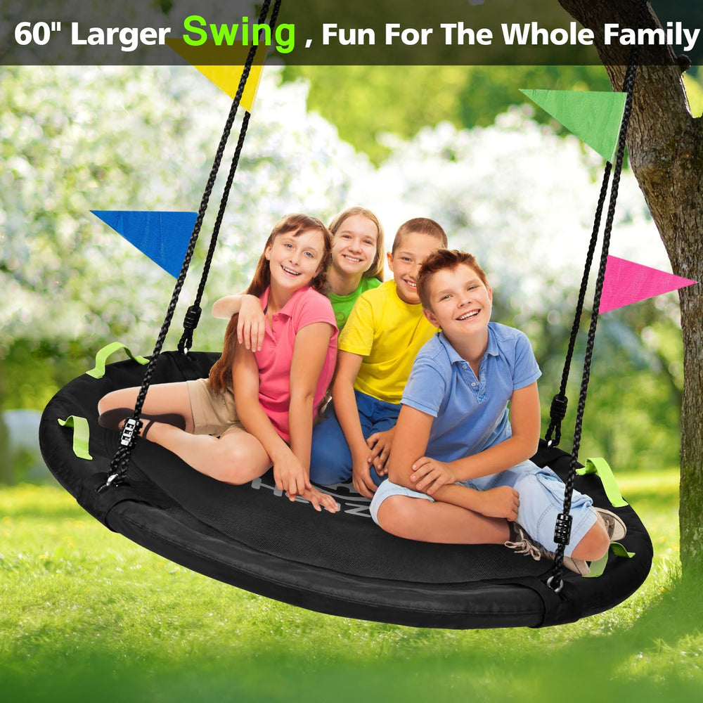 HeyZoo foam-padded frame cushions riders for comfortable, longer outdoor sessions.