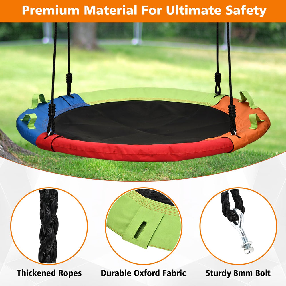 HeyZoo galvanized frame with braided ropes for sturdy safety.