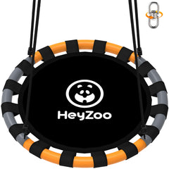 HeyZoo Saucer Swing with 360° swivel for exciting backyard spins and playtime.