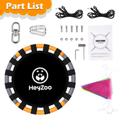 HeyZoo Saucer Swing in a sunlit backyard for family play