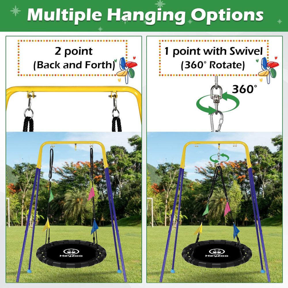 HeyZoo saucer swing easy-assembly for quick setup in minutes