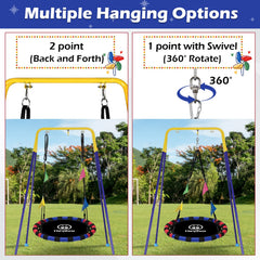 HeyZoo saucer swing padded edges for comfortable swinging