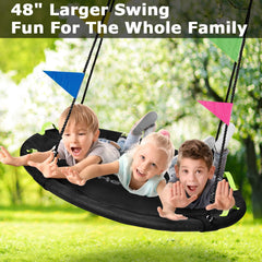 HeyZoo soft foam-wrapped frame enhances comfort during long backyard sessions.