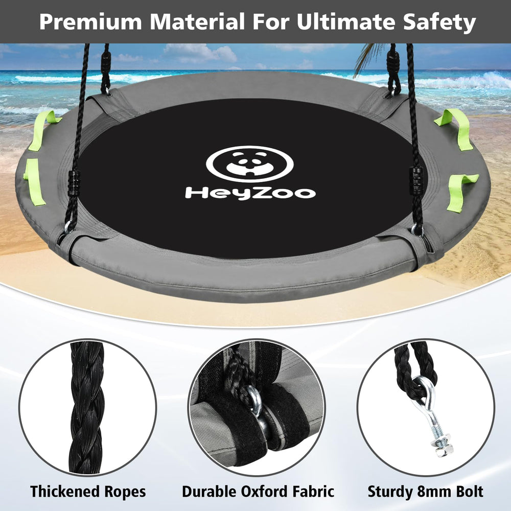 HeyZoo stainless steel carabiners enable quick, secure setup.