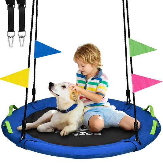 HeyZoo tree swing assembly demonstrates a sturdy backyard setup for safe fun.
