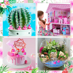 HFAYDZSW flamingo figurines with diverse styles spark creative mini setups.