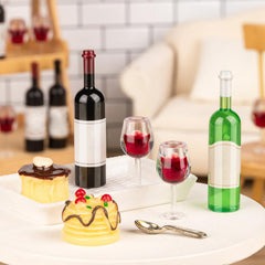 HFAYDZSW mini cocktail glasses set enhances dollhouse scenes with elegant portable accents