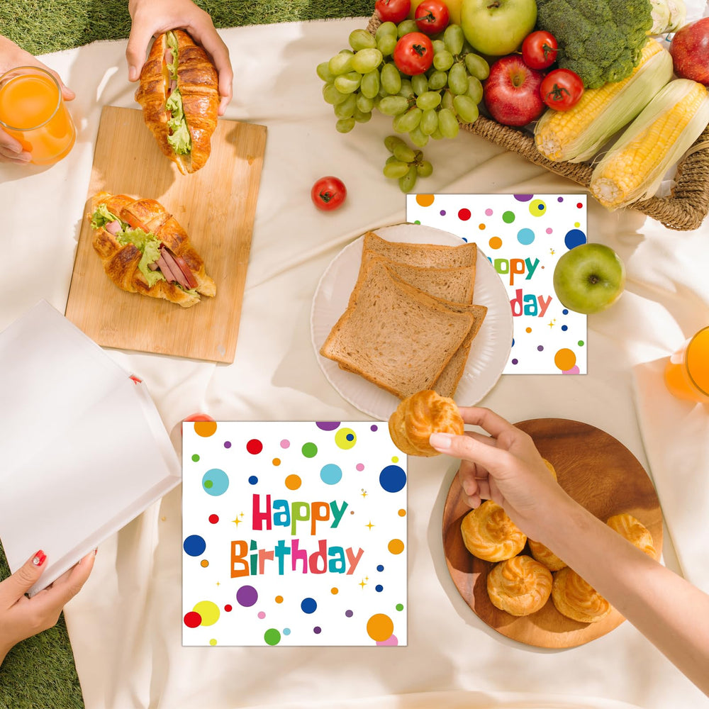HFBOBP napkins suit baby showers and kids' birthdays, coordinating with themes