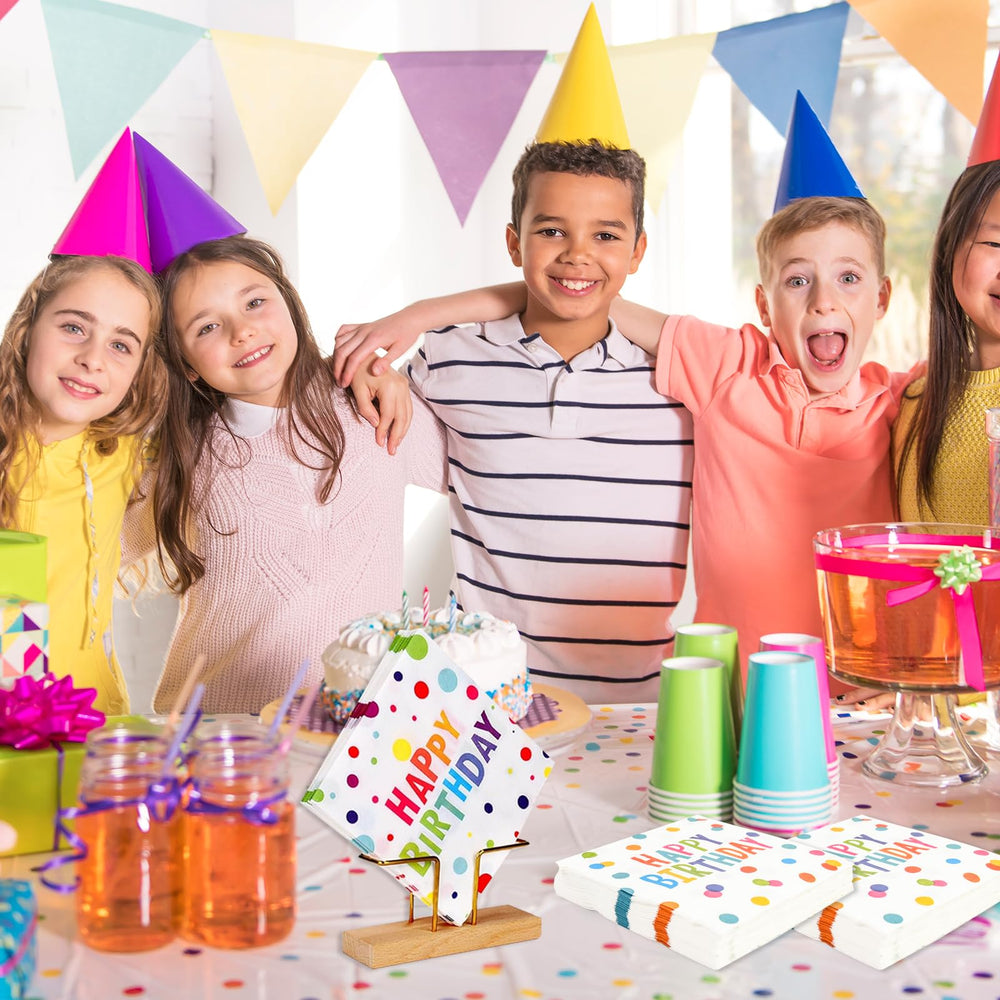 HFBOBP disposable party napkins offer mess containment and quick post-party tidy