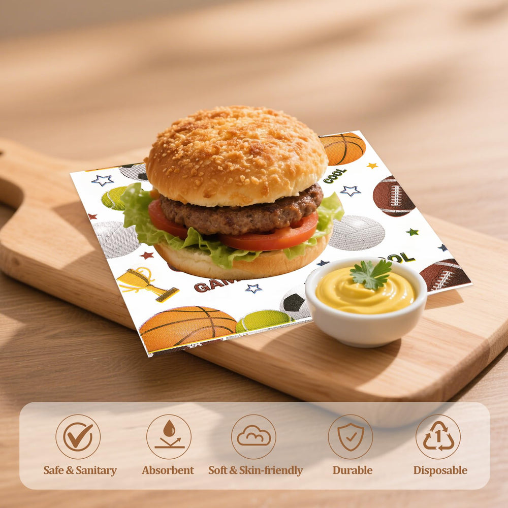 HFBOBP All Star Napkins with football design for party setup and quick cleanups
