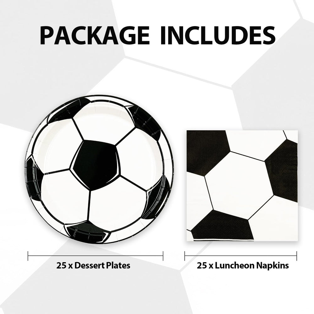 HFBOBP soccer party tableware set enhances the festive table.