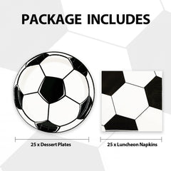 HFBOBP soccer party tableware set enhances the festive table.