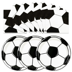 HFBOBP soccer plates 7 inch with bold patterns for easy snacks.